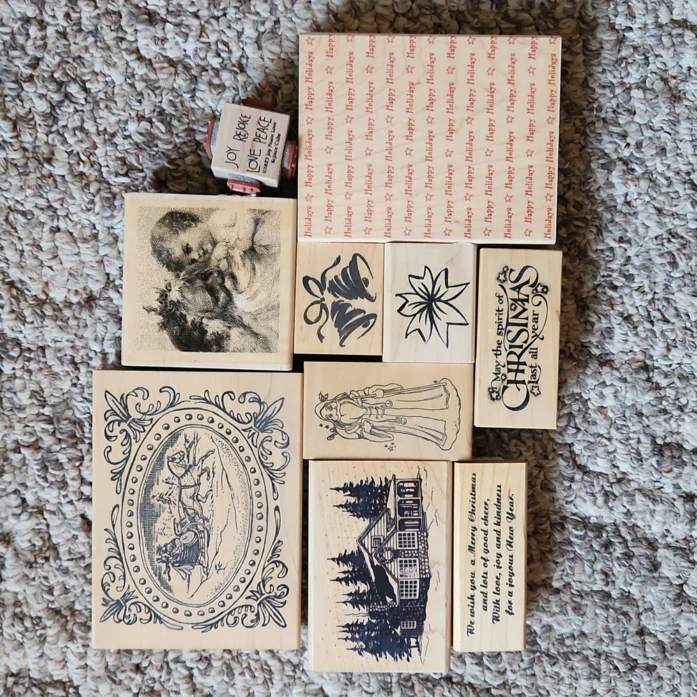 Christmas Themed Stamps - 10 pieces